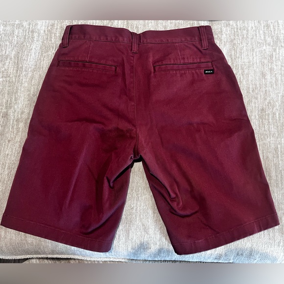 RVCA Men's Shorts Size 30" Burgundy - Picture 2 of 3